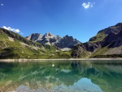 Alpe Lünersee - herrlich eingebettet in die Berglandschaft des Rätikons